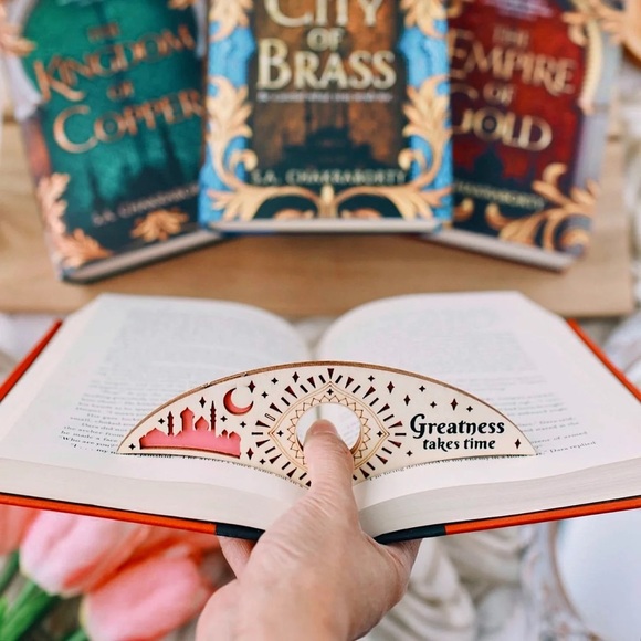 City of Brass Inspired Book Page Holder Noonedesigns The Bookish Box - Picture 2 of 4
